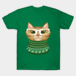 Christmas Cat Lady T-Shirt